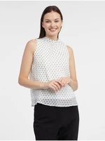 Orsay White Lady's polka Dot Blouse - Women