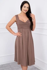 Cappuccino dress with wide shoulder straps