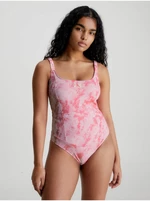 Pink Women's One-piece Swimsuit Calvin Klein Underwear Authentic-One Piece-Print