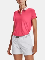 Dark pink women's sports polo shirt Under Armour UA Iso-Chill SS Polo