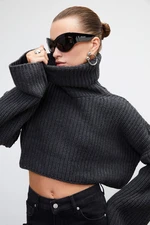 VATKALI Turtleneck Crop Sweater