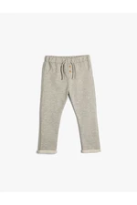 Koton Basic Jogger Sweatpants with Button Detail, Pocket and Tie Waist