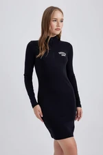 DEFACTO Bodycon Half Turtleneck Camisole Mini Long Sleeve Dress