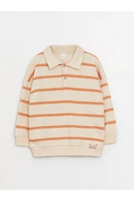 LC Waikiki Polo Neck Long Sleeve Striped Baby Boy Sweatshirt