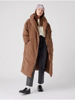 Brown Women's Winter Coat with Wrangler Collar - Women