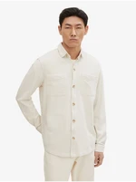 Cream Men's Shirt Tom Tailor - Men