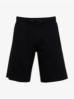 Black Mens Sweatpants Shorts Guess Livio - Men