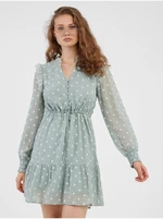 Light Green Ladies Patterned Dress VILA Jaqueline - Women