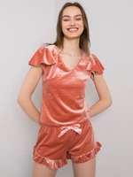 RUE PARIS Dirty Pink Velour Pajamas