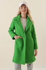 Bigdart 9082 Oversized Stamped Coat - Green