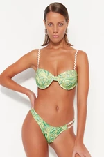 Trendyol Floral Patterned Regular Leg Bikini Bottom