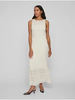 Creamy women's maxi-dresses VILA Hilma - Ladies