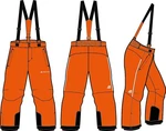 Kids ski pants with membrane ALPINE PRO LERMONO neon shocking orange