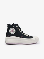 Black Women's Ankle Sneakers on the Converse platform Chuck Taylor - Women