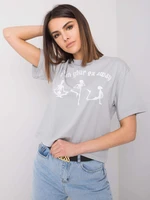 Grey T-shirt with print Piper RUE PARIS