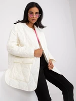 Rue Paris Callie Ladies Neck Jacket - White