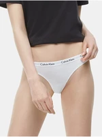 White Thongs with White Rubber Thong Strings Calvin Klein Underwear - Ladies