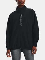 Under Armour Bunda Woven FZ Oversized Jacket-BLK - Dámské