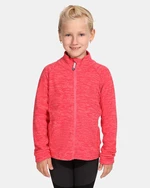 Dark pink girls' fleece sweatshirt with zipper Kilpi ALACANT