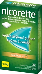 NICORETTE ® FreshFruit Gum 4mg, liečivé žuvačky 30 ks