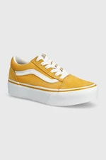 Dětské tenisky Vans UY Old Skool Platform žlutá barva