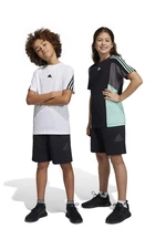 Dětské kraťasy adidas U FI LOGO černá barva, nastavitelný pas