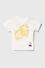 Dětské bavlněné tričko Puma PUMA X TROLLS Graphic Tee bílá barva, s potiskem