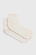 Ponožky BOSS dámské, béžová barva, 50514649