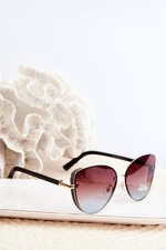 Dámské sluneční brýle s třpytivými vložkami UV400 černo-zlatá