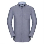 Navy blue men's long sleeve shirt Russell