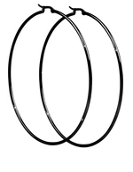 Troli Luxusné čierne náušnice kruhy 7 cm