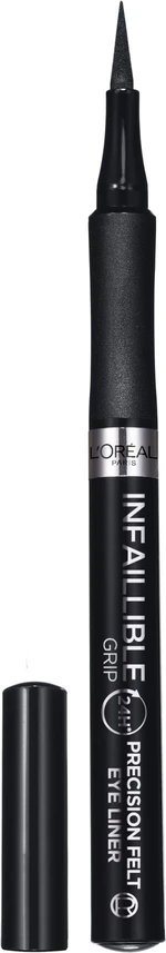 L'ORÉAL PARIS Infaillible Grip 27H Precision Felt 01 black linka na oči, 1 ml