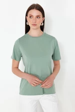 Trendyol Mint More Sustainable 100% Cotton Regular/Normal Fit Knitted T-Shirt