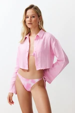 Trendyol Pink Woven Muslin Shirt