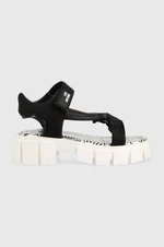 Sandále Love Moschino dámske, čierna farba, na platforme, JA16216G0GIX300A