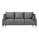 Szara rozkładana sofa 3-osobowa ze schowkiem Mazzini Sofas Freesia