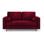 Czerwona aksamitna sofa Milo Casa Santo, 174 cm