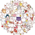 50 pcs/set Cute Molang Rabbit Anime Japanese Waterproof PVC Stickers Scrapbooking DIY Stationery Sticker Kawaii Jounal Stickers