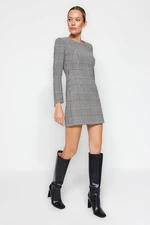 Trendyol Multi Color Straight Cut Checkered Woven Woven Dress