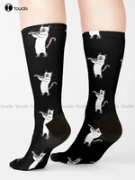 Meowtet: Patootie Socks White Socks Mens Personalized Custom 360° Digital Print Gift Harajuku Unisex Adult Teen Youth Socks