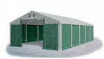 Garážový stan 6x12x4m střecha PVC 560g/m2 boky PVC 500g/m2 konstrukce ZIMA Šedá Zelená Šedé