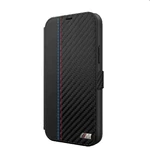 Tok BMW PU Carbon Contrast Book  iPhone 12/12 Pro, Black