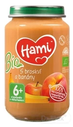 Hami ovocný príkrm BIO s broskyňou a banánmi