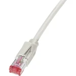 Dätwyler K8708GR.1 RJ45 sieťové káble, prepojovacie káble CAT 6 S/FTP 1.00 m sivá samozhášavý, s ochranou 1 ks