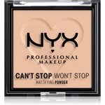 NYX Professional Makeup Can't Stop Won't Stop Mattifying Powder matující pudr odstín 03 Light Medium 6 g