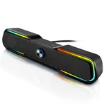 ARCHEER Computer Game Speaker PC Speaker Gaming Wired Desktop Computer Sound Bar with Stereo Sound Colorful LED Light