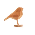 Hnedá dekoratívna figúrka PT LIVING Bird, výška 13,5 cm