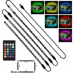 4x50cm USB LED Strip Light 5050 RGB Multi Color Mood Light TV Backlight Background Decoration w/Remote