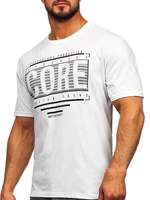 Bílé pánské tričko s potiskem Bolf SS11071