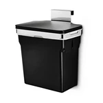 Odpadkový kôš Simplehuman CW1643 10 l čierny vstavaný odpadkový kôš • objem 10 l • výška 36,3 cm • materiál: plast / chrómovaná oceľ • otváranie pomoc